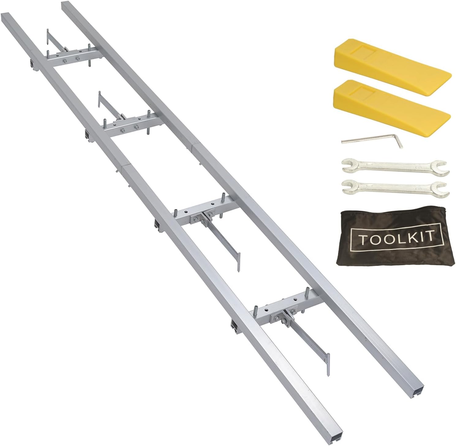 Nejoney Sistema de guía de molino de carril de 9 pies, 3 pares de perfiles de aluminio con 4 componentes de clavo