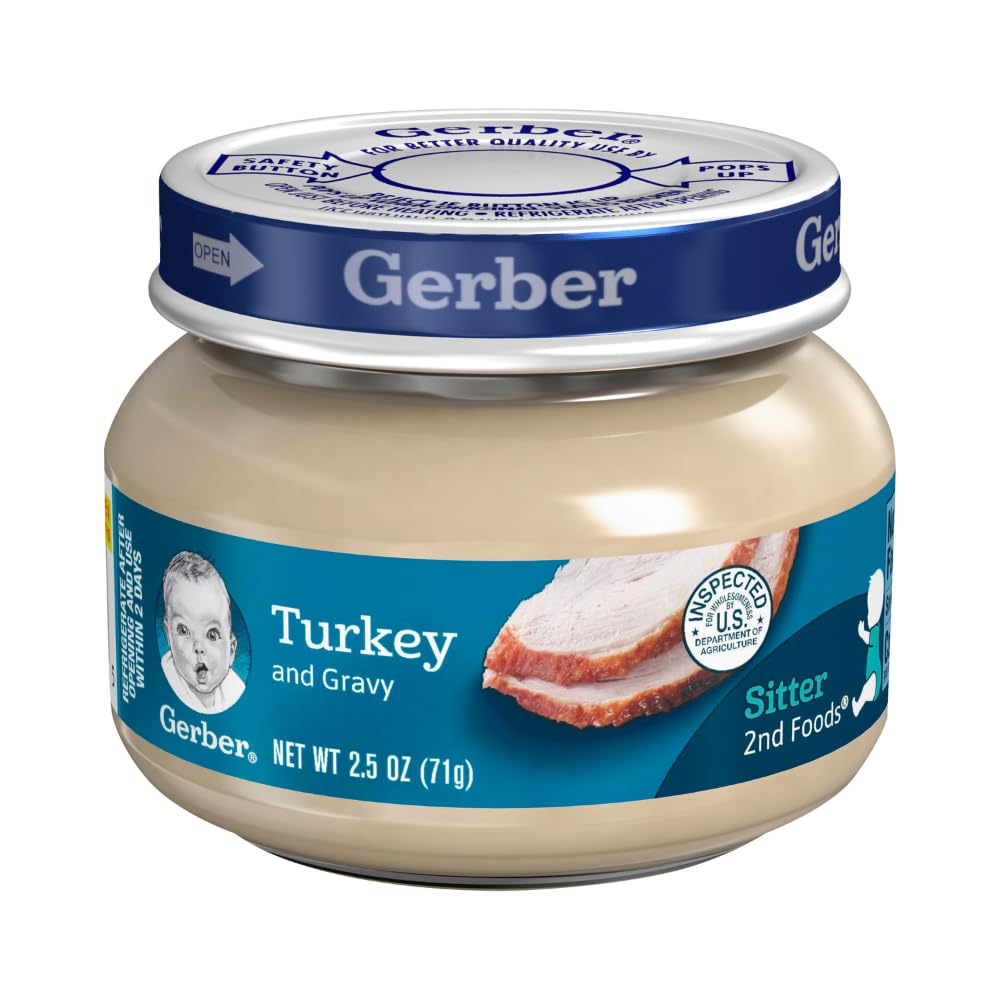 Gerber 2nd Foods – Salsa de pollo y salsa de pavo, 2.5 onzas (paquete de 12)