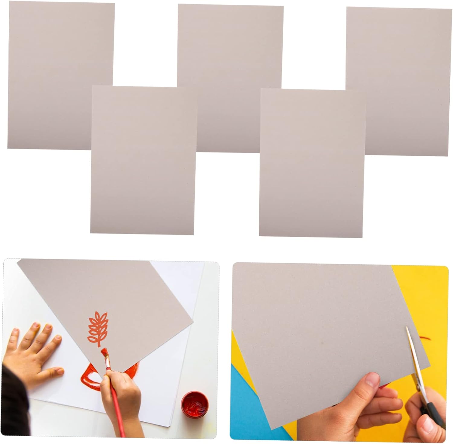 EXCEART 5pcs Manual Jam Writing Cartón Aglomerado Grosor Papel de embalaje Kraft Proveedores de aglomerado Insertos Planos de Cartón Cuadrados