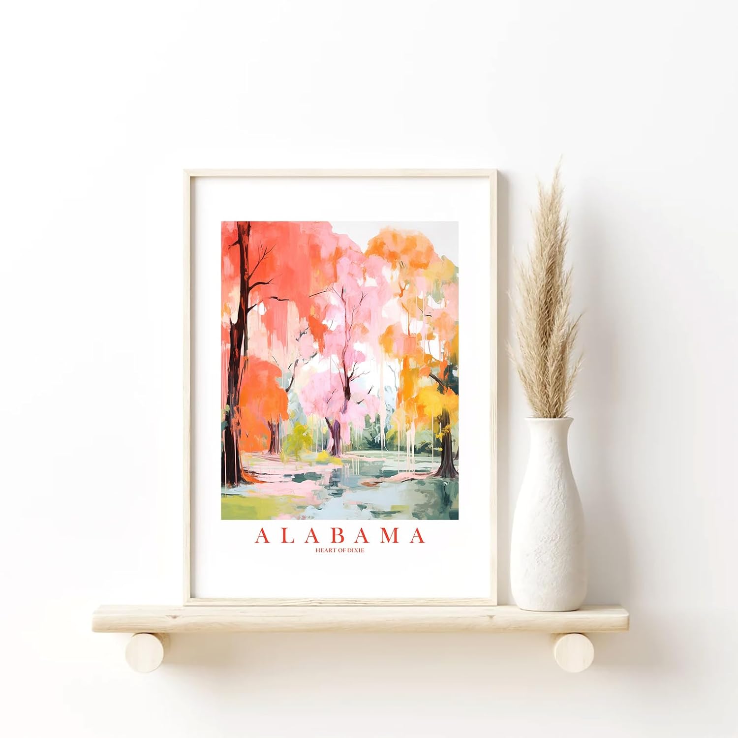 Alabama Travel Print Souvenir AL Nature Wall Art Landscape Poster Scenic Vista (8×10 inches)