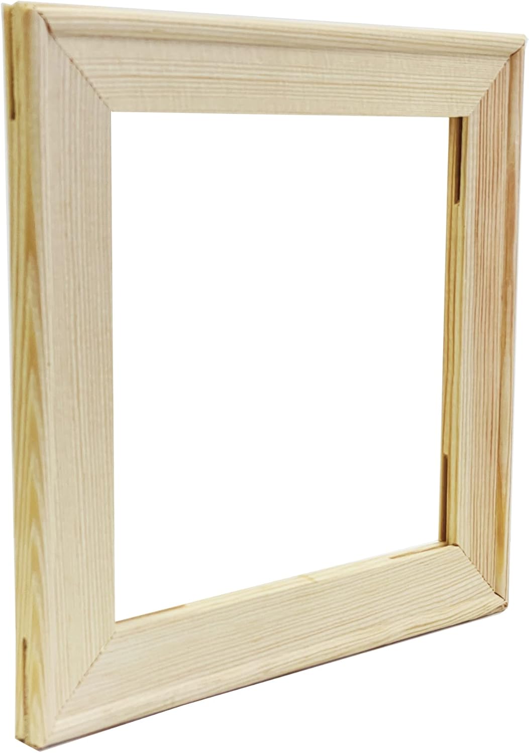 Barras de madera maciza de 0.75 pulgadas de profundidad de 14 pulgadas, paquete de 2 unidades. Marco de lona de madera, barras de estiramiento de