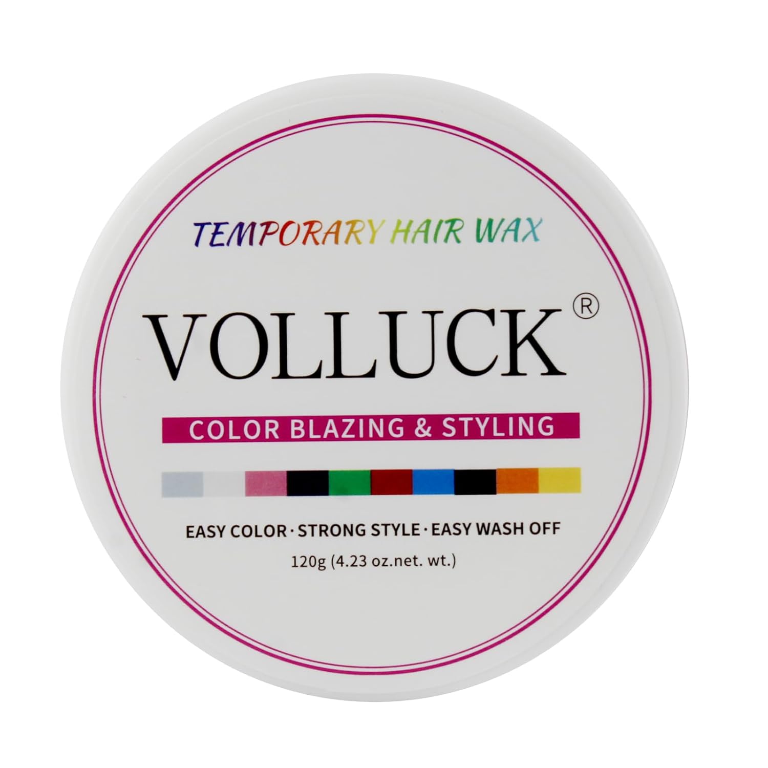 VOLLUCK Cera de color temporal para el cabello, tinte para el cabello, color naranja, para fiestas, cosplay, Halloween, Navidad, 4.23 onzas (naranja)