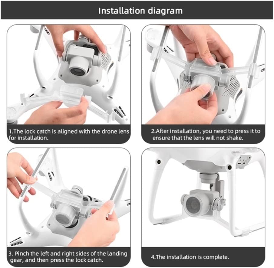 INLIMA Accesorios para drones DJI Phantom 4 Pro Drone Gimbal Cámara Lente Cubierta de Protección del Gimbal Lock Holder es adecuado para DJI Phantom