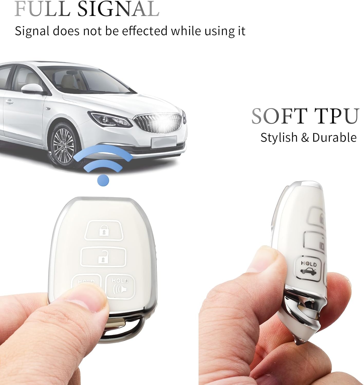 OFFCURVE Funda para llavero de automóvil Toyota Corolla 2014 2015 2016 2017 2018 2019 Camry 2014-2017 Tacoma 2016-2018 Protector de accesorios para