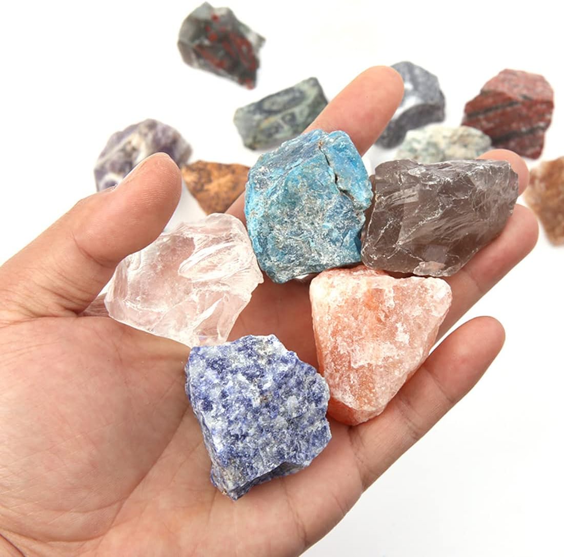 Cristales crudos de apatita, cristales curativos grandes de 1.25 a 2.0 pulgadas, piedras naturales en bruto, cristal para volar, cabbing, rocas