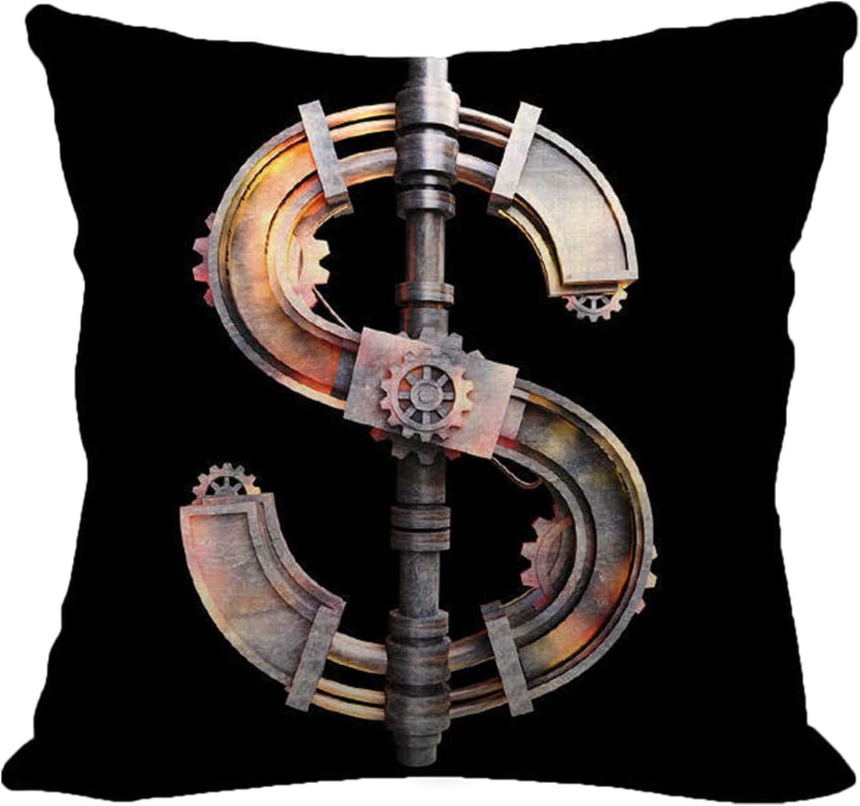 Fundas de almohada familiares con apellido inicial, de Navidad, 26 letras para el hogar, sofá, funda de almohada de lino, 18 x 18 pulgadas