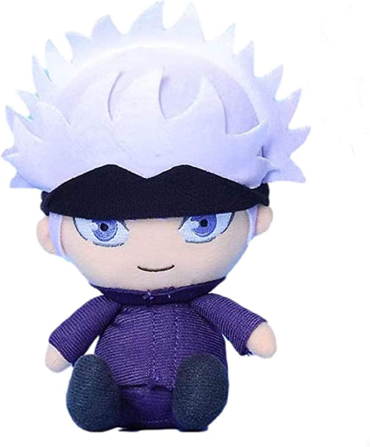 AMNPOLEN Figura de peluche con parche que se puede abrir, muñeco de peluche de anime Gojo Satoru, llavero de juguete, paquete de bolsas colgantes