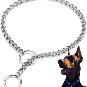 YUANKEXIANG Collar de estrangulador para perro, cadena P deslizante, collares de cadena de estrangulamiento para perros pequeños, medianos y YUANKEXIANG Collar de estrangulador para perro, cadena P deslizante, collares de cadena de estrangulamiento para perros pequeños, medianos y
