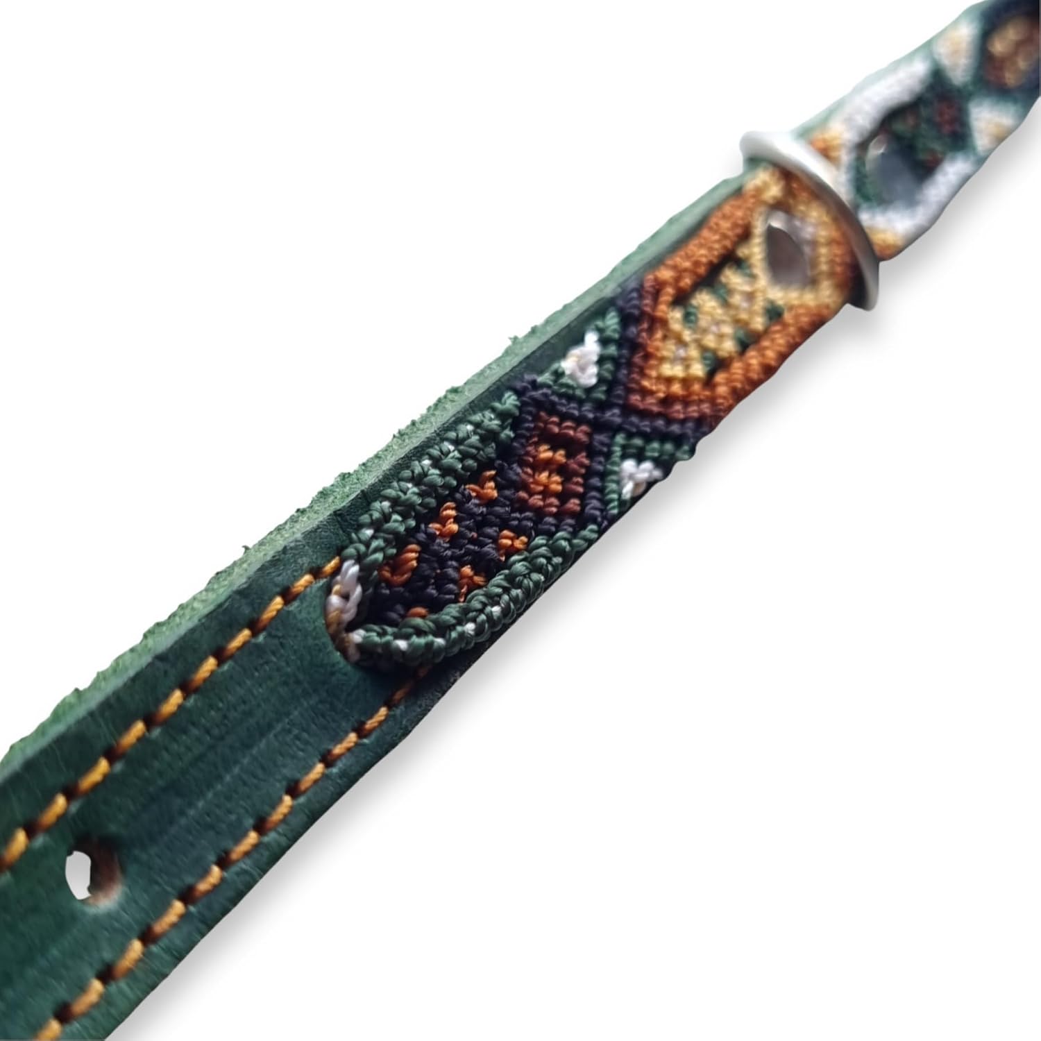 Collar para mascotas hecho a mano, ideal para cachorros, tejido a mano y cuero, collar de perro o collar de gato, suave, duradero y agradable al