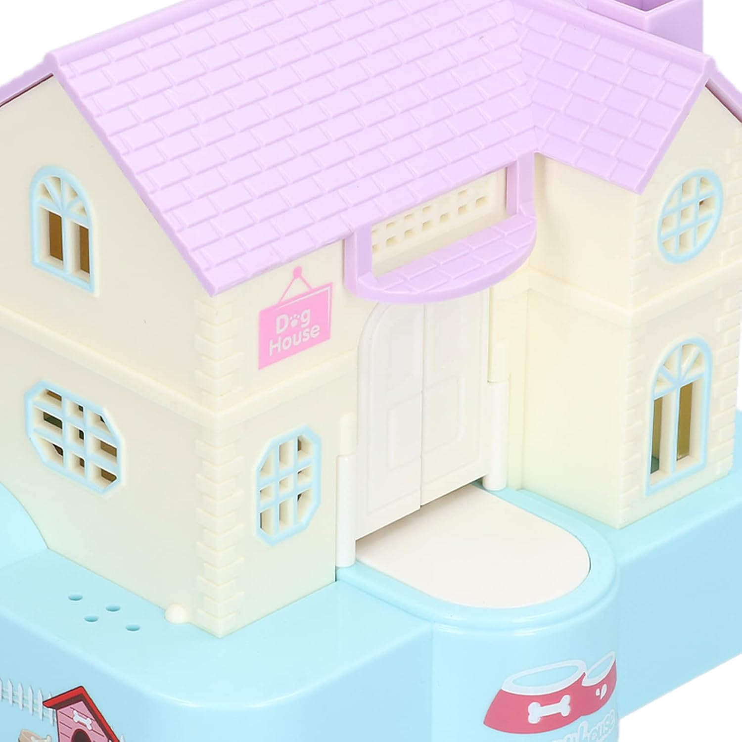 Fun Puppy Villa – Alcancía de la suerte, casa de perro de la suerte, alcancía automática con efectos de luz y música, regalos de juguete para niños