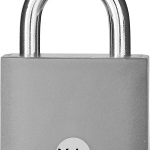 Yale Candado de aluminio cubierto con 3 llaves iguales para uso en interiores y exteriores, armario de gimnasio y caja de herramientas (gris) Yale Candado de aluminio cubierto con 3 llaves iguales para uso en interiores y exteriores, armario de gimnasio y caja de herramientas (gris)