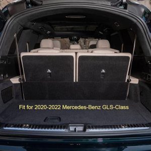 Tapete para maletero de automóvil, ajuste personalizado, compatible con Mercedes-Benz Clase GLS GLS450 GLS580 GLS63 2020 2021 2022 (café con línea Tapete para maletero de automóvil, ajuste personalizado, compatible con Mercedes-Benz Clase GLS GLS450 GLS580 GLS63 2020 2021 2022 (café con línea