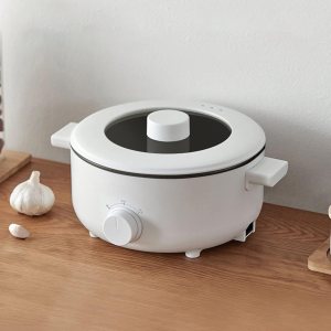 Zerodis Olla caliente eléctrica, protección contra sobrecalentamiento y hervida en seco para pasta, shabu shabu, sopa caliente, bistec, sartén Zerodis Olla caliente eléctrica, protección contra sobrecalentamiento y hervida en seco para pasta, shabu shabu, sopa caliente, bistec, sartén