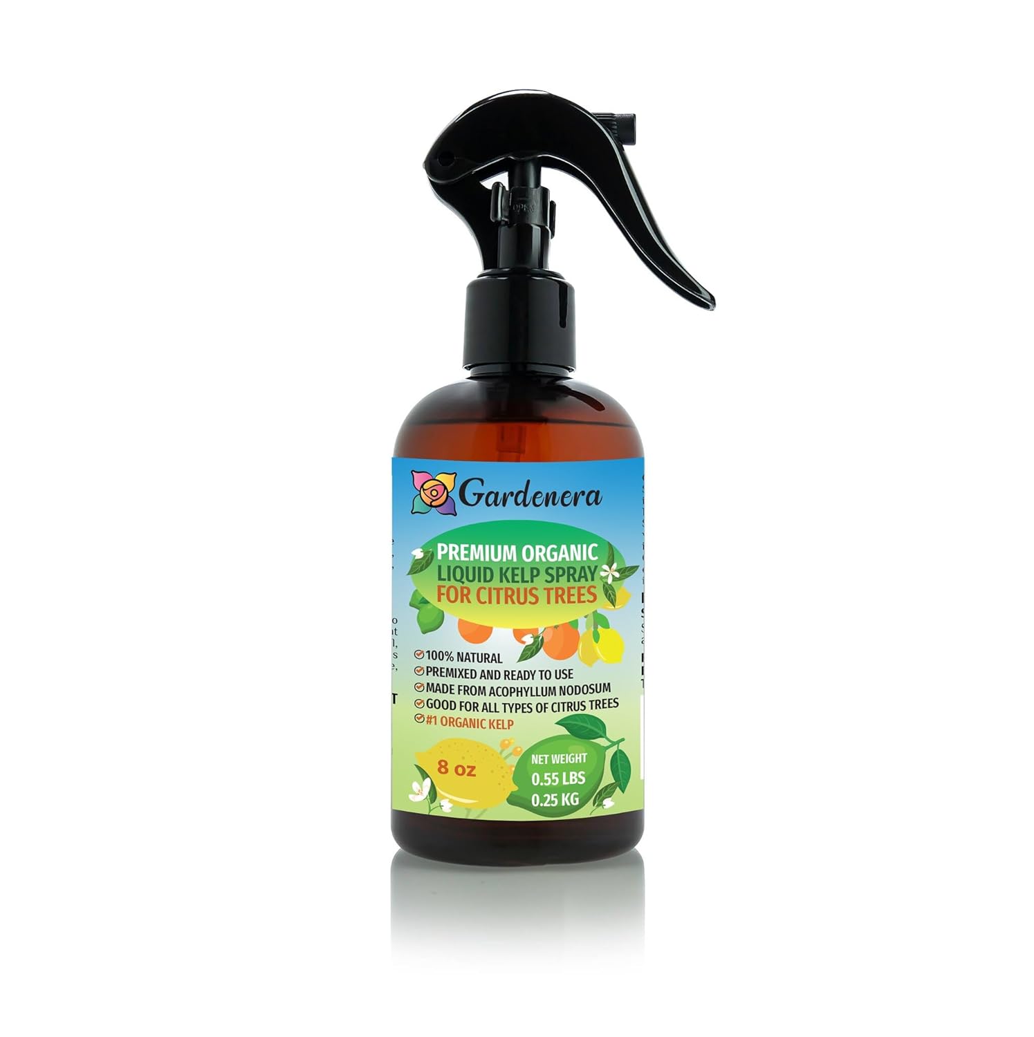 Spray líquido orgánico prémium para árboles de cítricos, 8 onzas, amplifica el tamaño y el sabor de los cítricos orgánicos de forma natural