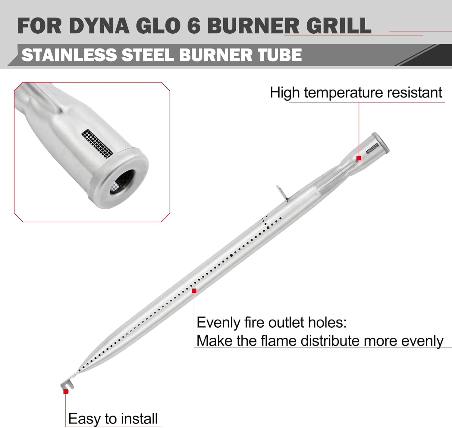 Piezas de repuesto para parrilla de tubo de quemador de tienda de calor DGF600SSP para Dyna Glo 6 piezas de parrilla de quemadores Piezas de placas