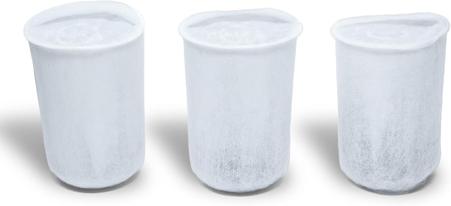 3 cápsulas de repuesto para purificador de agua dura para estuche FilR con carbón activado y resina iónica, cápsulas de filtro de agua dura de larga