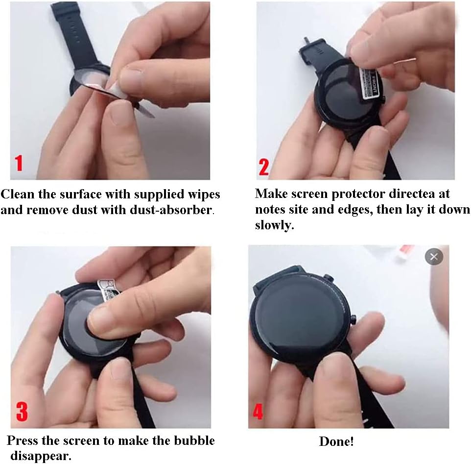 PORRVDP Protector de pantalla curvado 3D para Huawei Band 7 (2022), paquete de 3 películas protectoras suaves para reloj inteligente (no vidrio