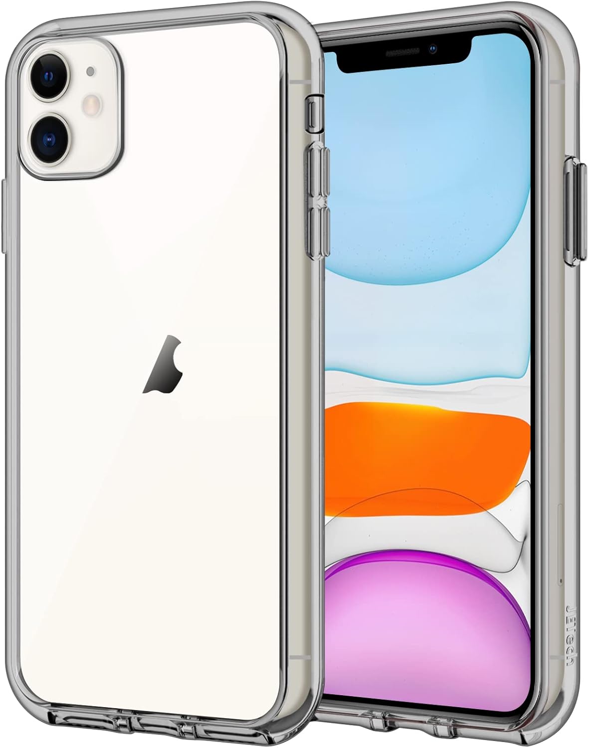 JETech – Funda para iPhone 11 de 6.1 pulgadas, no se torna amarillenta, a prueba de golpes, con parte trasera transparente y antirayaduras (color