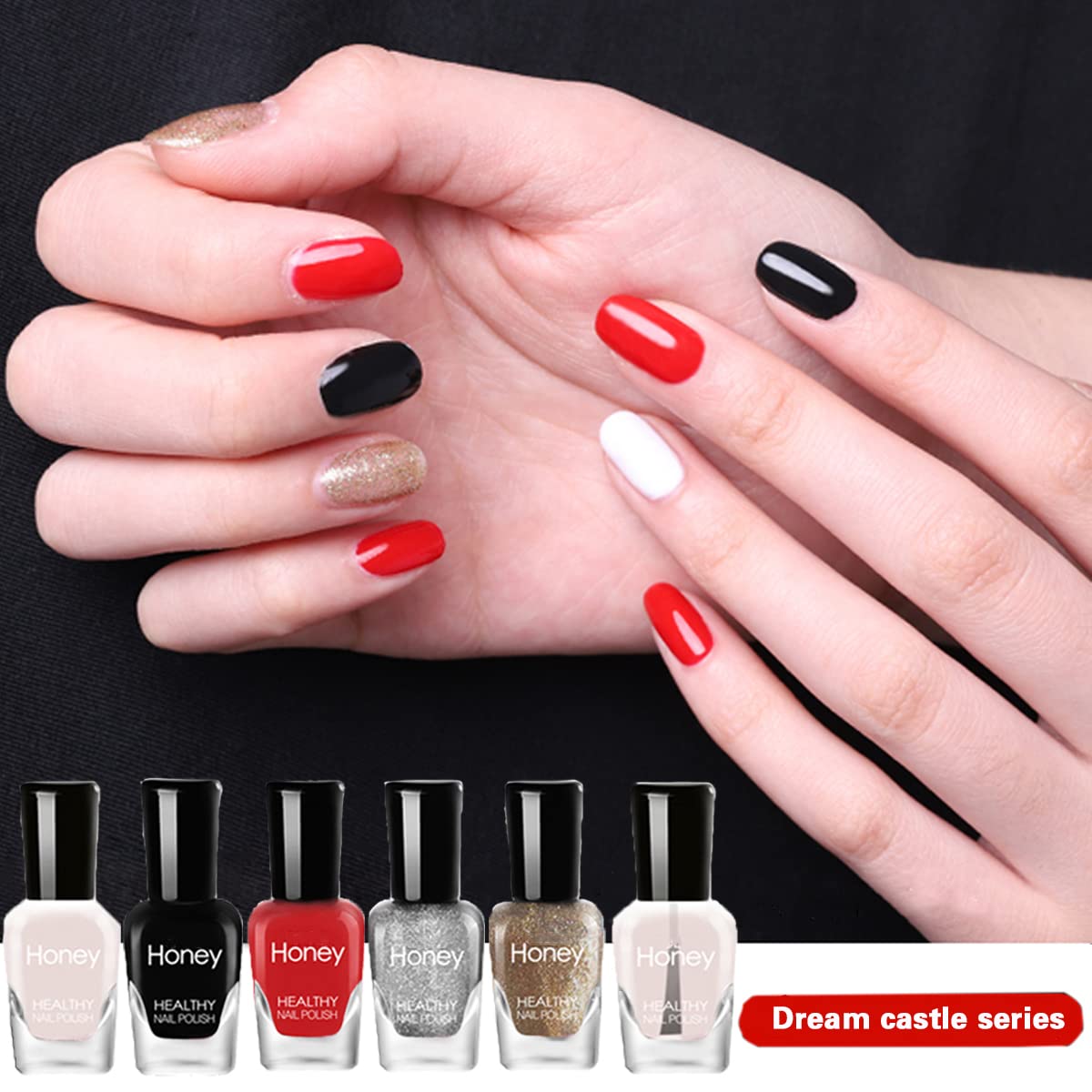 Juego de esmaltes de uñas no tóxicos, fácil de quitar y de secado rápido, juego de esmalte de uñas ecológico y orgánico a base de agua para mujeres,