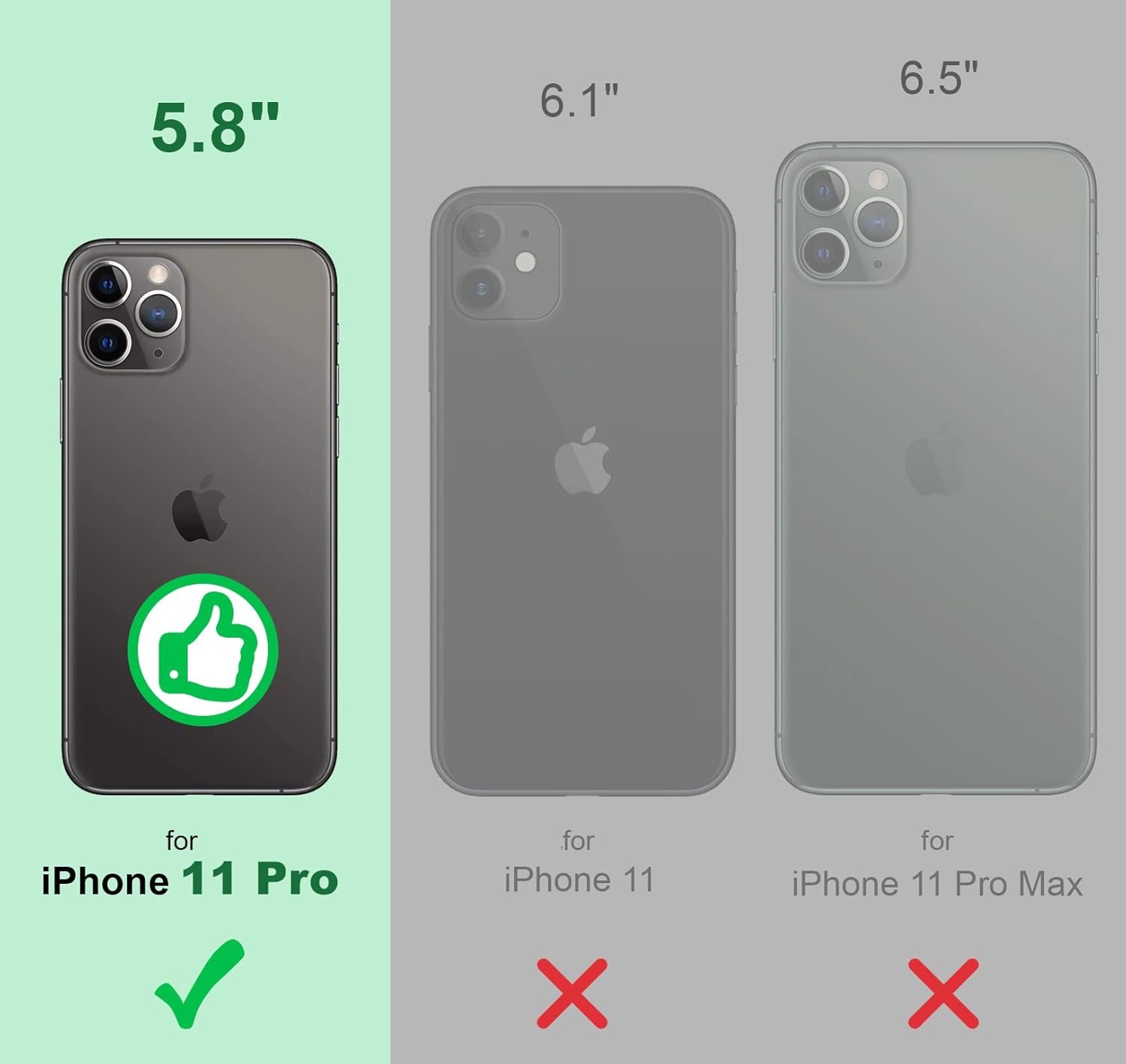 Shields Up Funda tipo cartera diseñada para iPhone 11 Pro, funda magnética desmontable con tarjetero y correa para niñasmujeres, funda de piel