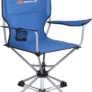 COSTWAY Silla de camping giratoria portátil plegable rotación libre de 360  para pesca de picnic COSTWAY Silla de camping giratoria portátil plegable rotación libre de 360  para pesca de picnic