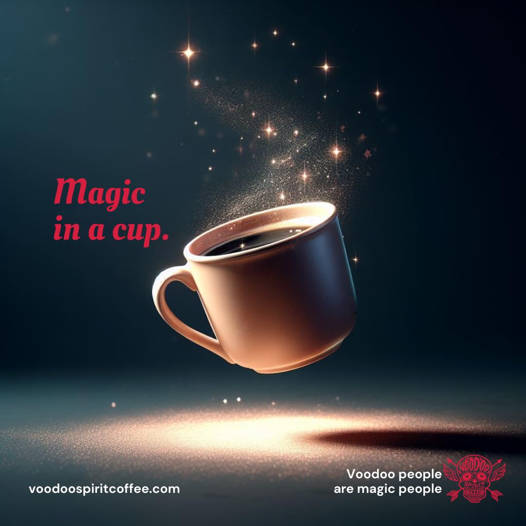 Voodoo Spirit Café  Mezcla de café expreso de 12 onzas, bolsa resellable de grano entero  Tu tipo fuerte y silencioso para esas mañanas tempranas y