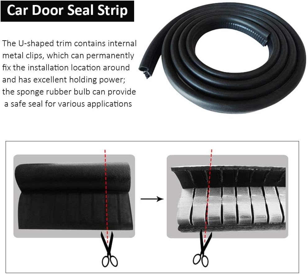 Sello de goma para puerta automotriz con bombilla lateral para automóviles, camiones, barcos, casas rodantes y aplicaciones domésticas, tiras