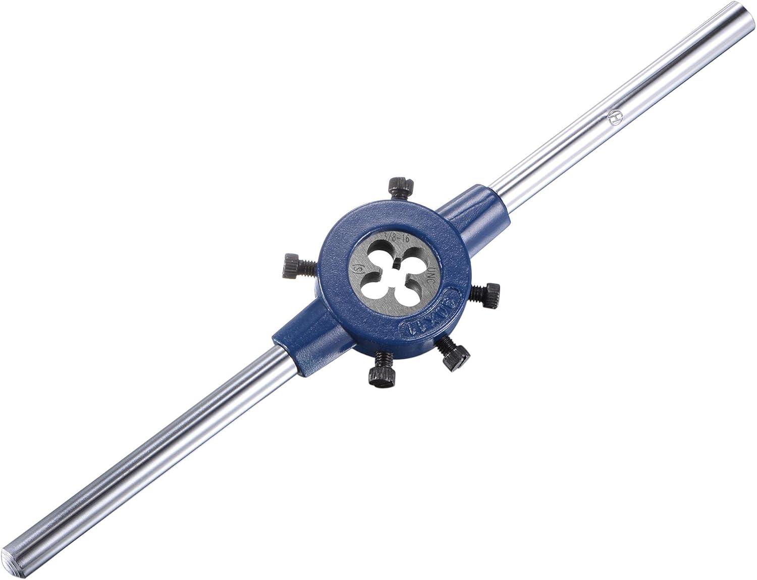 uxcell Juego de llaves de mango redondo, troquel de rosca UNF 38-24 y soporte de troquel de 1.181 in (Compatible con 0.787 in-1.181 in OD Die