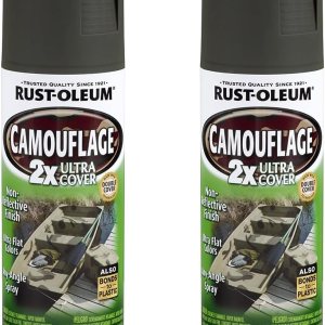 Rust-Oleum 279175 Camuflaje 2X Ultra Cover Pintura en aerosol, 12 onzas, verde bosque profundo (paquete de 2) Rust-Oleum 279175 Camuflaje 2X Ultra Cover Pintura en aerosol, 12 onzas, verde bosque profundo (paquete de 2)