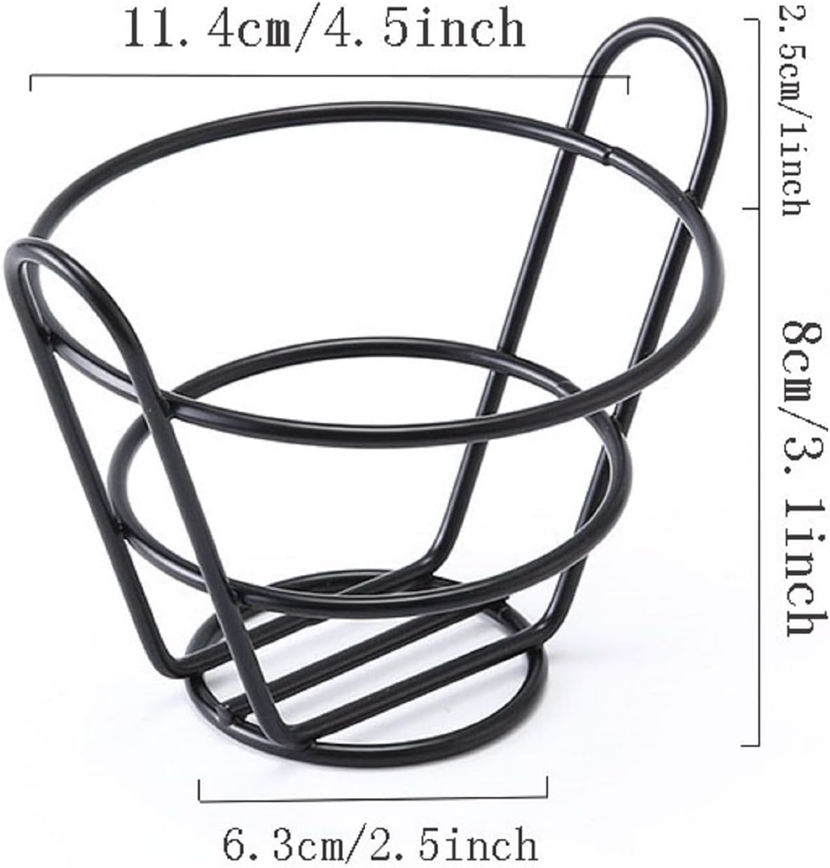 MIAO JIN Soporte para papas fritas, cesta de cono, soporte de metal para refrigerios de pollo frito, soportes de alambre para cocina, restaurante,