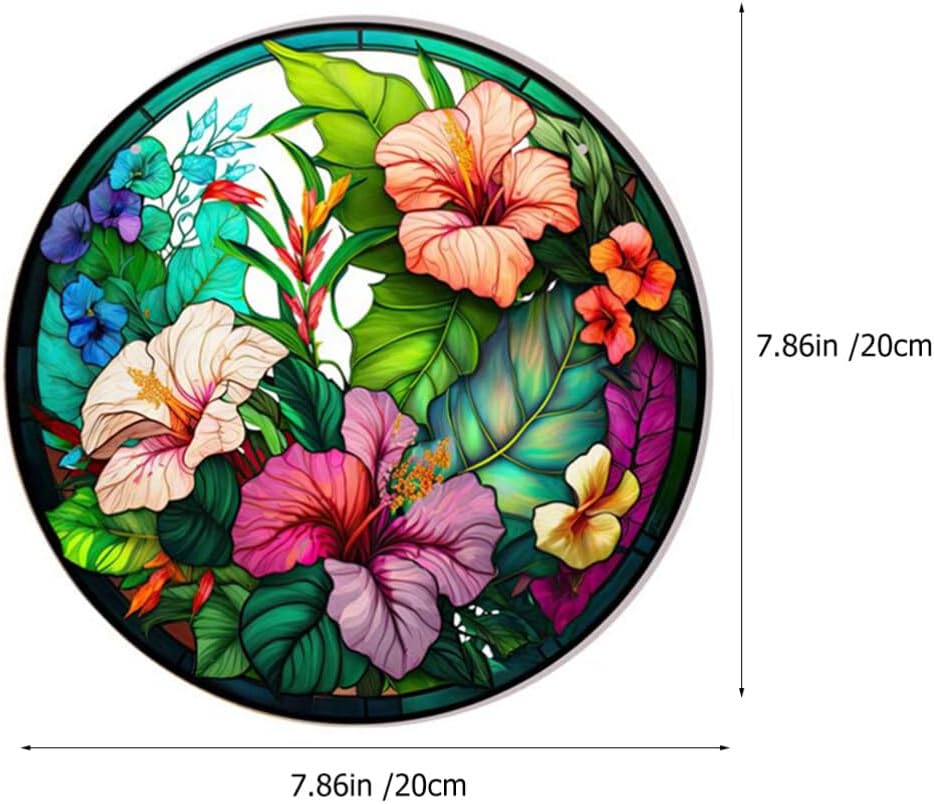 Homoyoyo Atrapasoles de cristal de colores para colgar en la ventana, flores para colgar en la pared, adorno para colgar en la pared, panel de