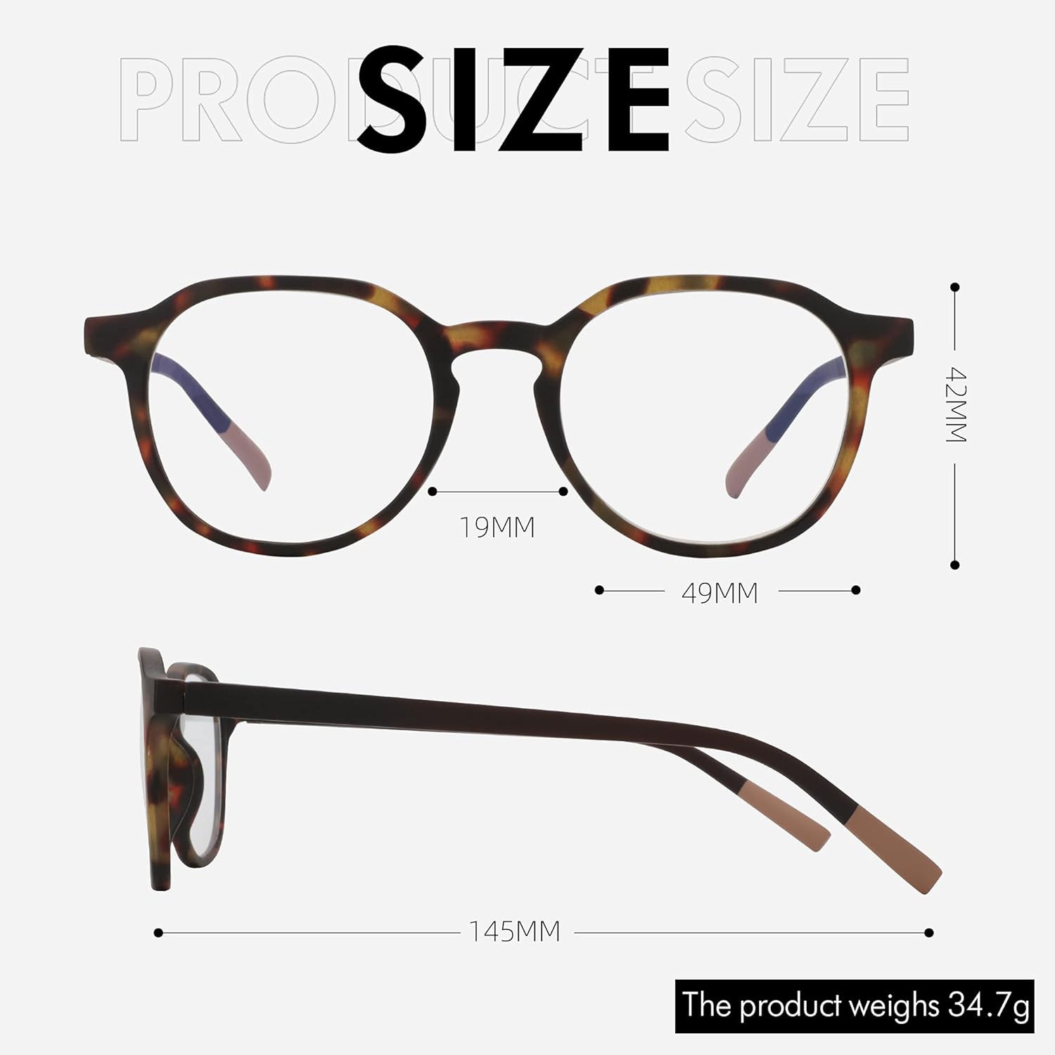 ZENOTTIC Paquete de 4 lentes de lectura redondos con bloqueo de luz azul, para lectores, ampliación 0.0 1.0 1.5 2.0 2.5 3.0 3.5
