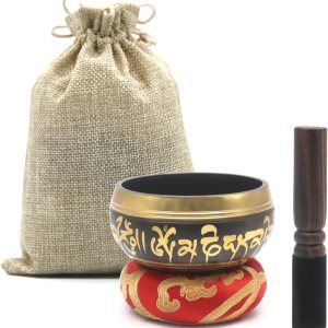 Cuenco tibetano, cuencos cantores de 3.15 pulgadas, cuenco con sonido, juego de meditación de cuenco con sonido, para yoga, meditación, atención Cuenco tibetano, cuencos cantores de 3.15 pulgadas, cuenco con sonido, juego de meditación de cuenco con sonido, para yoga, meditación, atención