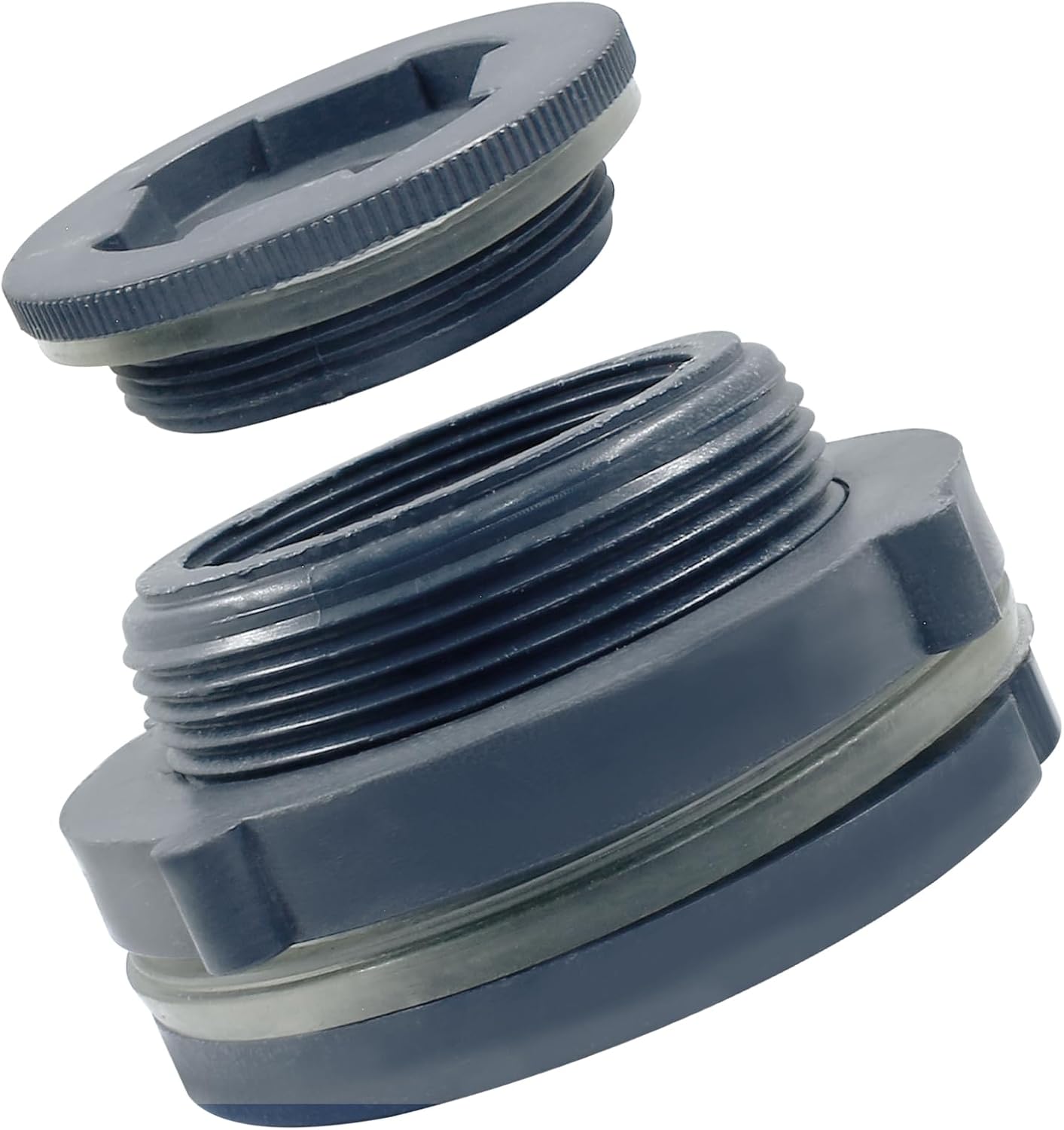 2 “PVC Bulkhead Fitting,1pc plástico tabique accesorios para barriles de lluvia, tanques de agua, acuarios