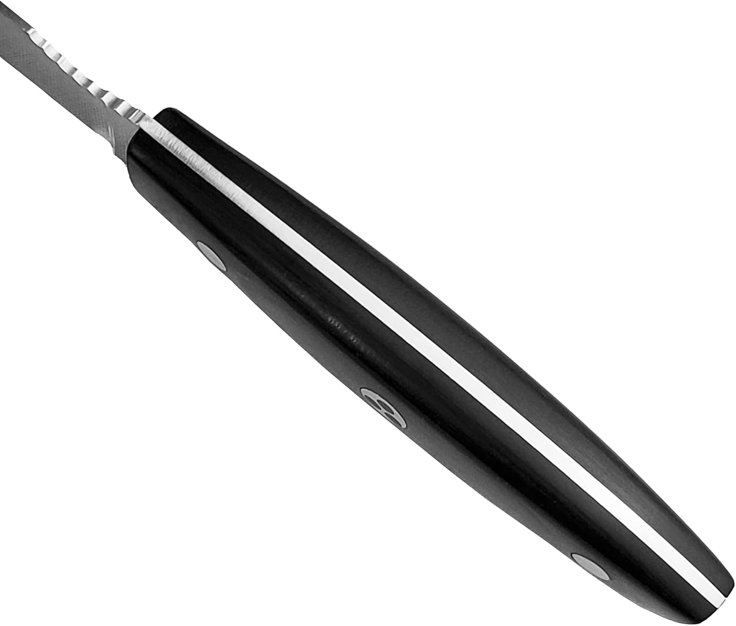 Ergo Chef Pro Series 2.0 – Juego de cuchillos para carne (4 piezas) de acero inoxidable de alto carbono, asas de madera de Pakka negra, estilo único