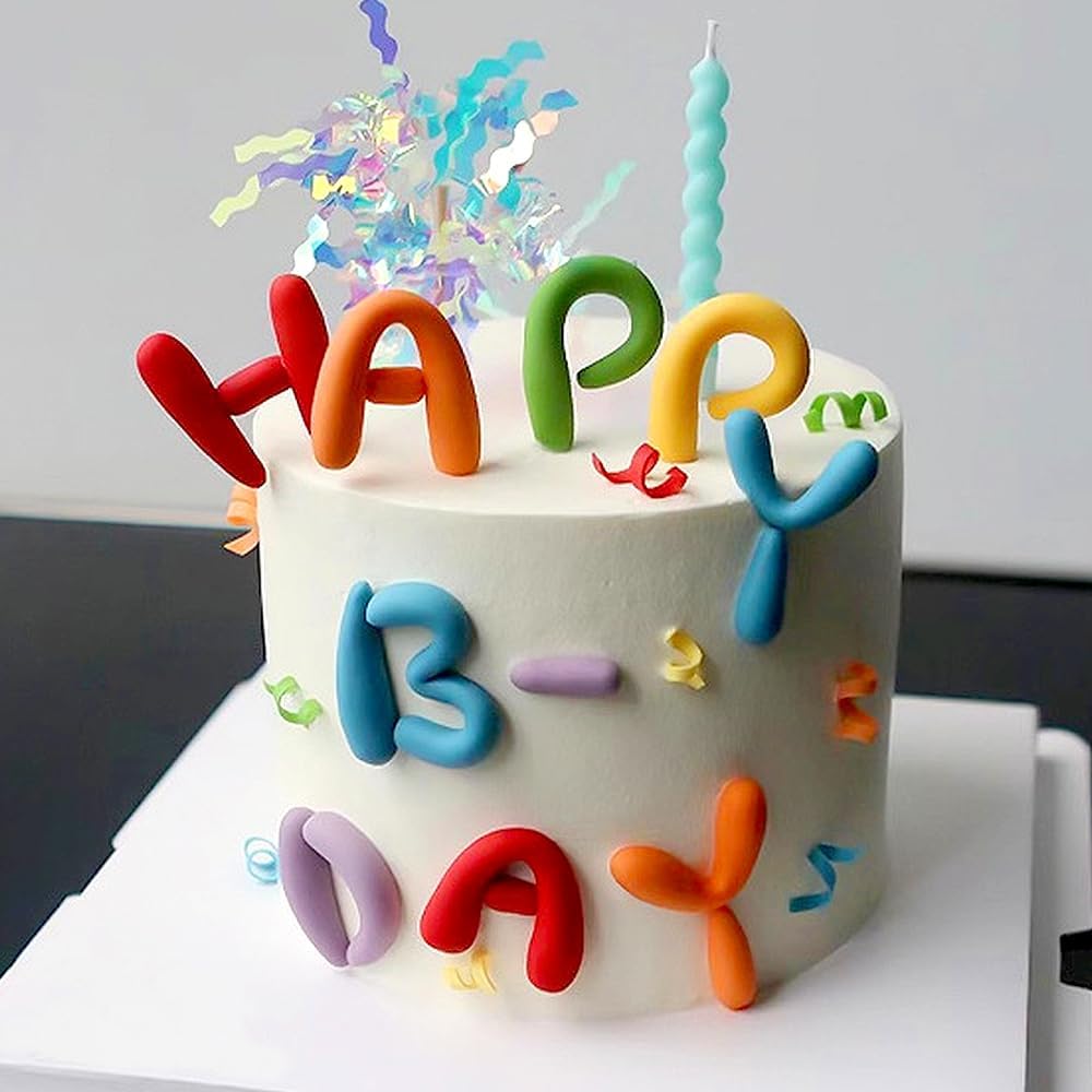 Decoración para tartas de cumpleaños de color caramelo para niñas, decoración de pastel de feliz cumpleaños, decoración de pastel de cumpleaños para