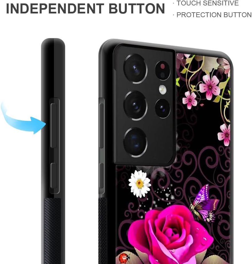 ZHEGAILIAN Funda compatible con Samsung Galaxy S21 Ultra, funda de poliuretano termoplástico suave compatible con Galaxy S21 Ultra de 6.8 pulgadas y