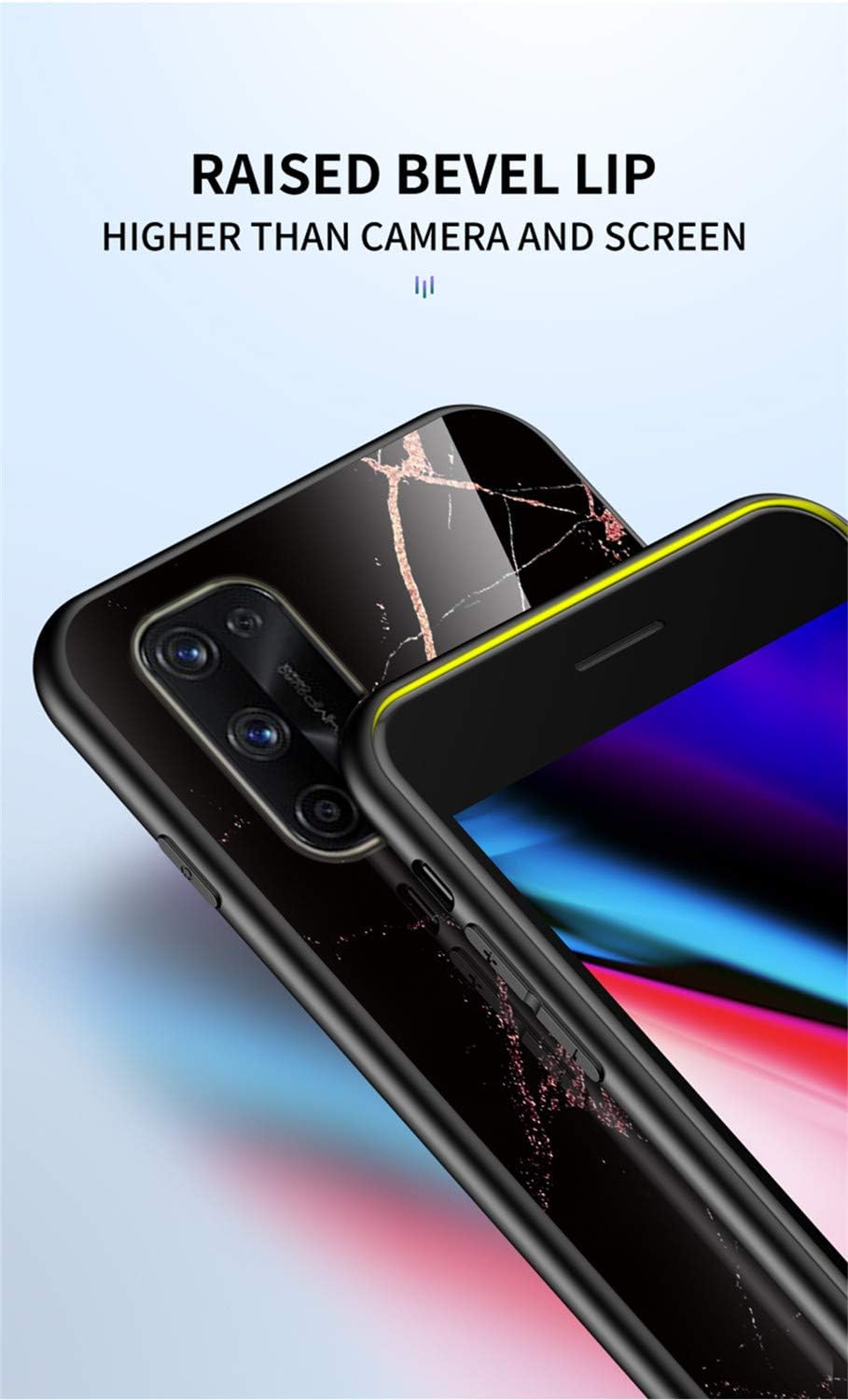 IVY Funda de mármol de vidrio templado para Oppo Realme X7 Pro Case – C