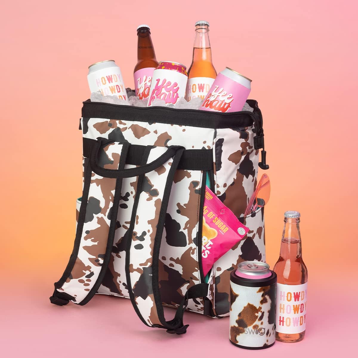 Swig Life Packi Mochila enfriadora, portátil, ligera, impermeable con cremallera resistente y mejorada