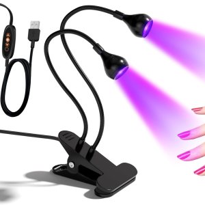 mlogiroa Mini luz UV para uñas, lámpara de uñas LED UV, lámpara de uñas portátil de cuello de cisne de 4 engranajes, secado rápido, secador de uñas mlogiroa Mini luz UV para uñas, lámpara de uñas LED UV, lámpara de uñas portátil de cuello de cisne de 4 engranajes, secado rápido, secador de uñas