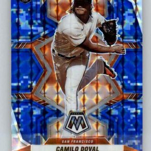 2022 Panini Mosaic Mosaic Blue Camo #241 Camilo Doval RC Rookie San Francisco Giants Baseball Trading Card 2022 Panini Mosaic Mosaic Blue Camo #241 Camilo Doval RC Rookie San Francisco Giants Baseball Trading Card