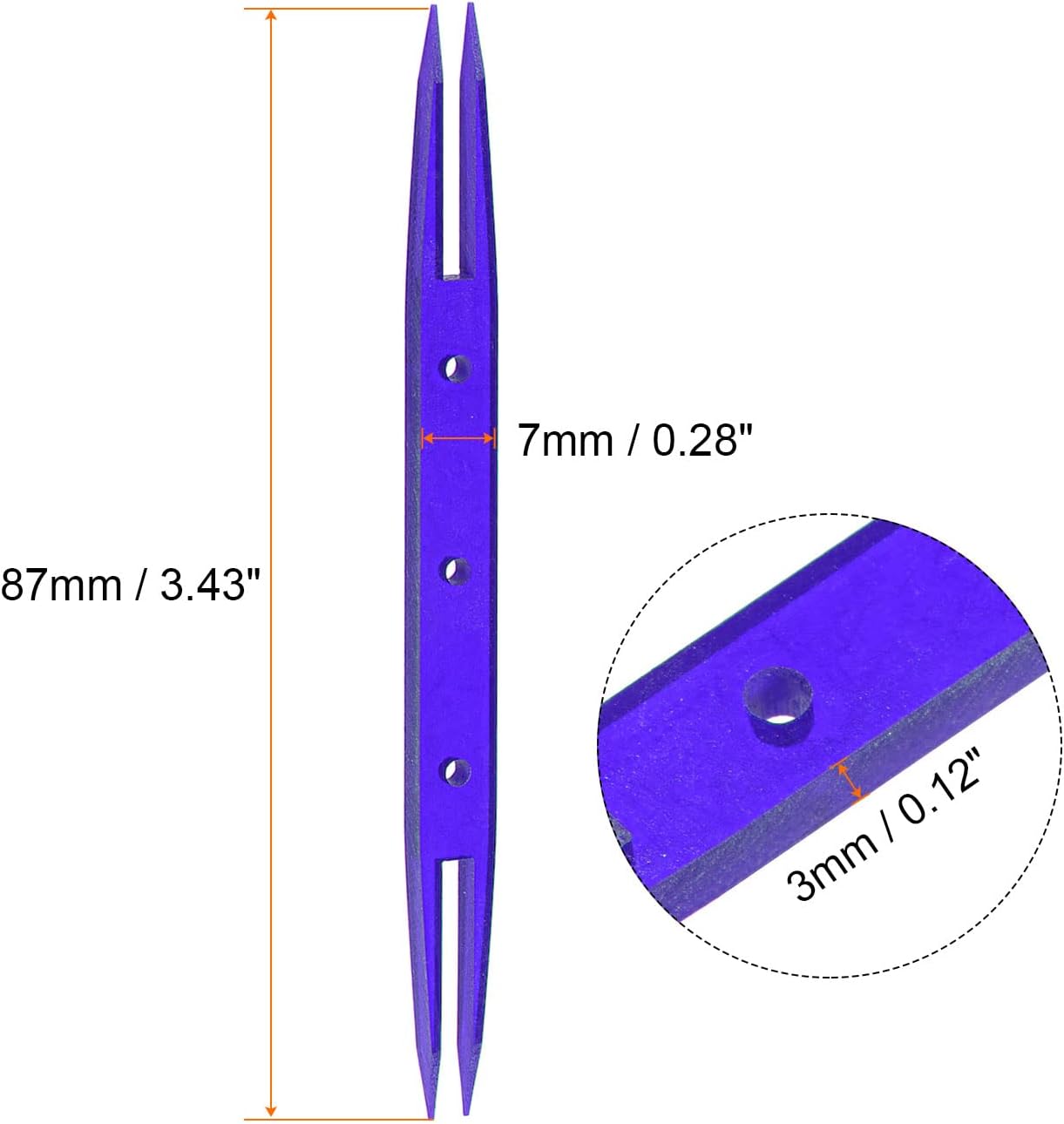 HARFINGTON 2 lanzaderas de tatuaje de 3.425 x 0.276 x 0.118 in de plástico coloridas para hacer encajes, herramientas de manualidades, suministros