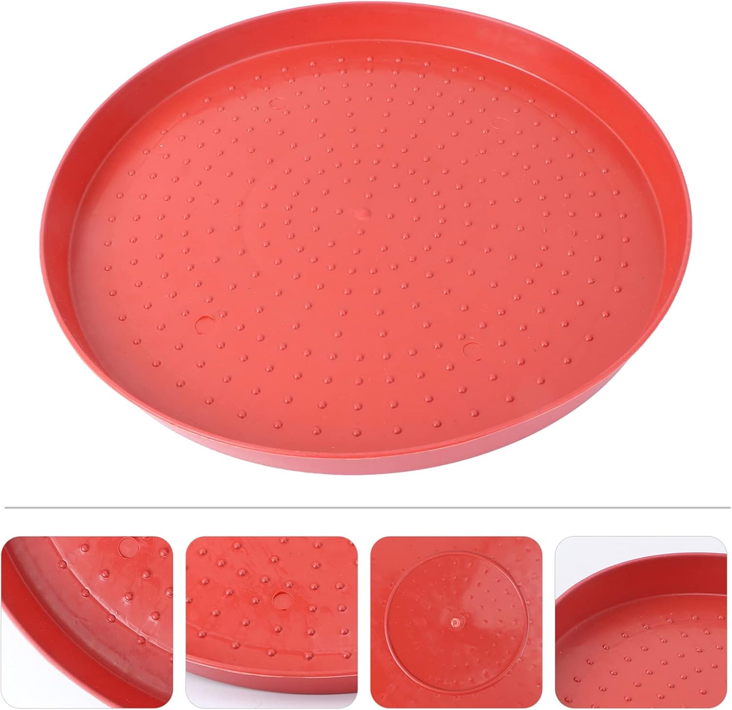 Happyyami Alimentador de aves de corral Bandeja de alimentación de alimentos Bebedor de agua Placas de alimentación Contenedor para Pollo Ganso