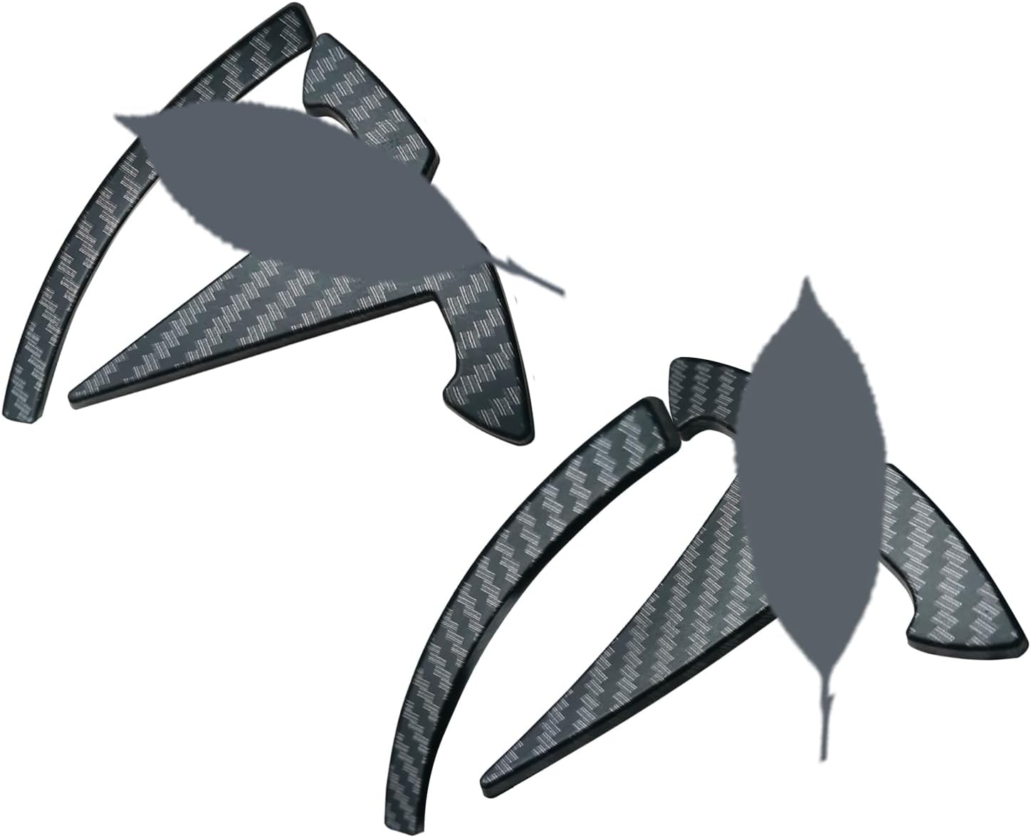 yhcdsea Adhesivos para cubierta del logotipo del maletero delanterotrasero del modelo 3 para Tesla Model 3, accesorios de emblema (patrón de fibra