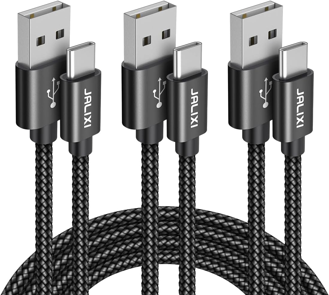 JALIXI Cable USB a USB C de carga rápida, 3 unidades de 3 pies+6 pies + 10 pies Cable de carga tipo C para iPhone 15 Pro Max, para Samsung Galaxy