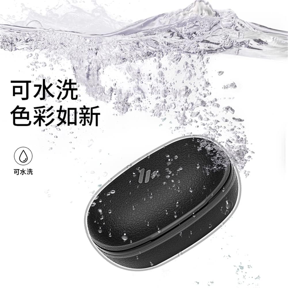 Juego de 2 fundas protectoras transparentes de TPU suave compatibles con auriculares inalámbricos Edifier NB2NB2 Pro, funda protectora con llavero