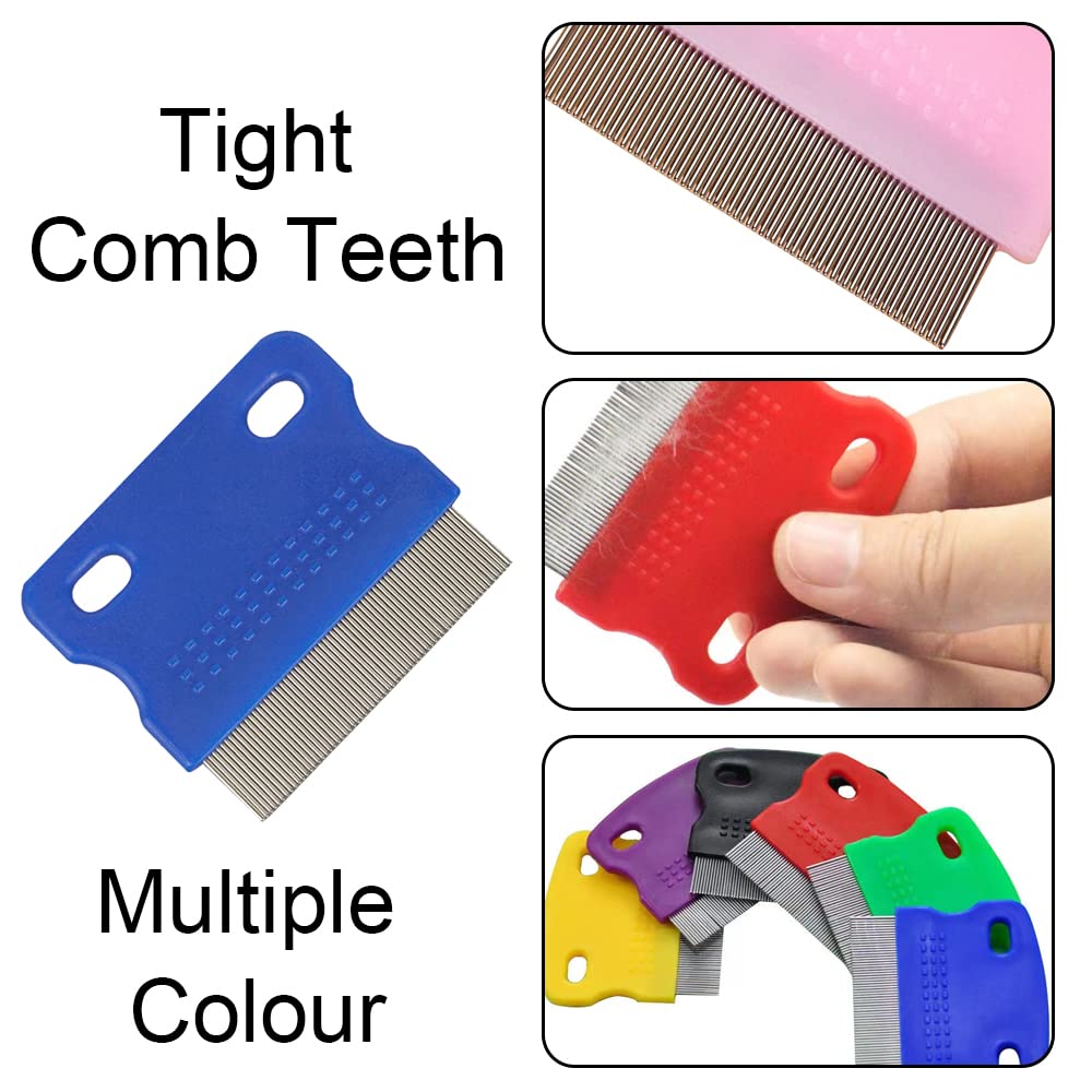 6 peines para pulgas para mascotas, peines para perros y gatos, peines de masaje para depilación, peines para eliminar la caspa, manchas de cabello