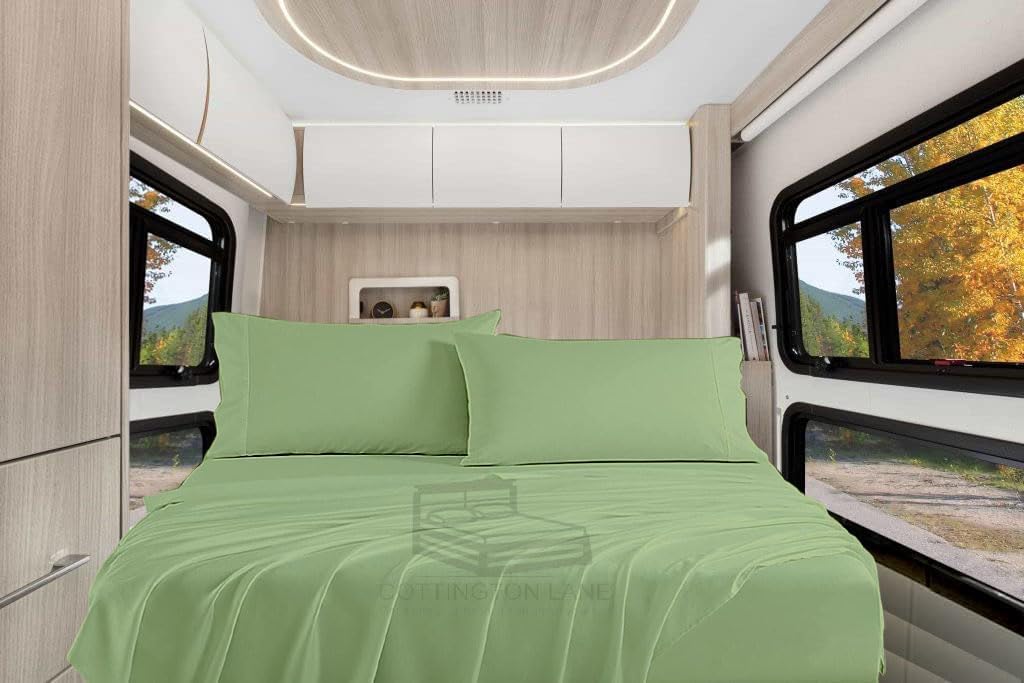 RV Capmer King 70 x 80 hojas  Juego de sábanas de microfibra para caravanas  Sábanas de lujo de hotel de 4 piezas  Sábanas King Capmer de 70 x 80