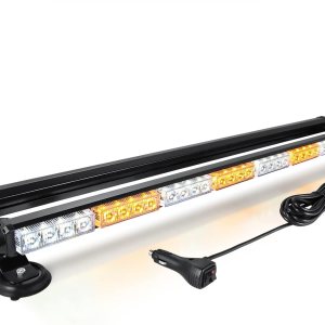 AT-HAIHAN Barra de luz estroboscópica de emergencia LED de 37 pulgadas para techo magnético intermitente blanco ámbar para camiones, quitanieves, AT-HAIHAN Barra de luz estroboscópica de emergencia LED de 37 pulgadas para techo magnético intermitente blanco ámbar para camiones, quitanieves,
