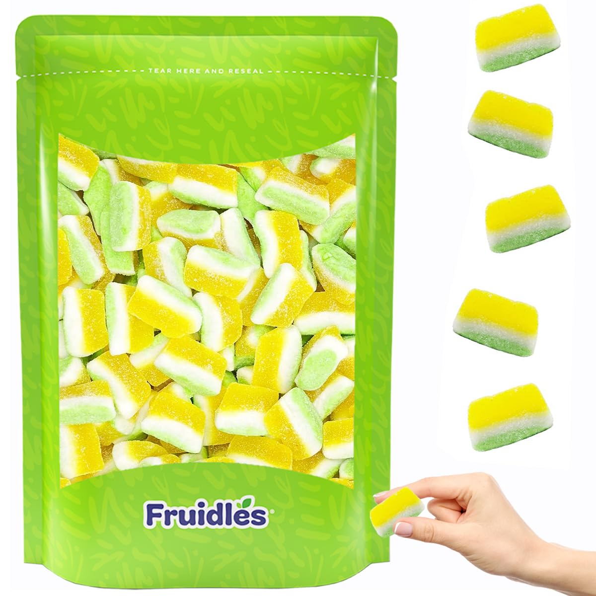 Gomitas de piña colada en rodajas de caramelo, deliciosas gomitas de sabor a frutas recubiertas de azúcar (1 libra)